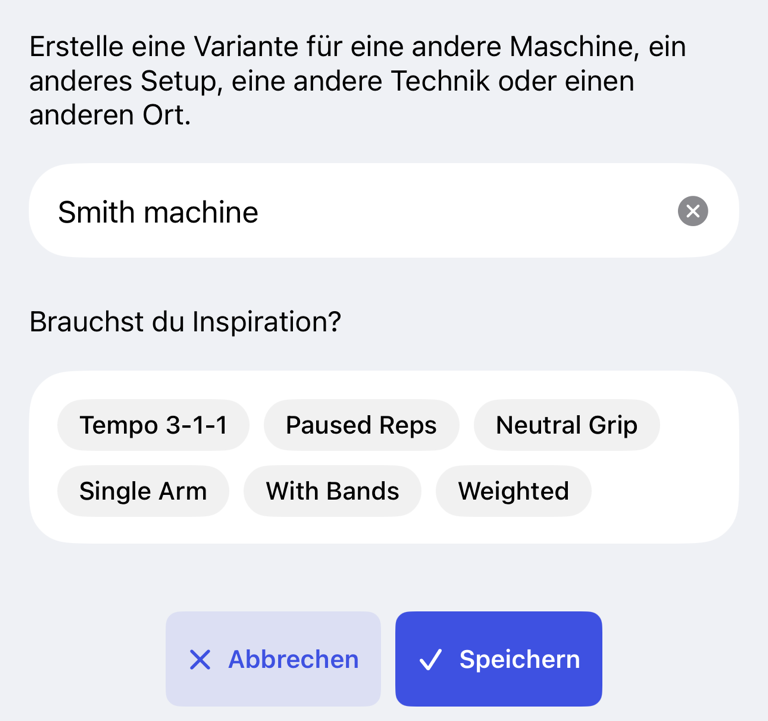 Variante hinzufügen