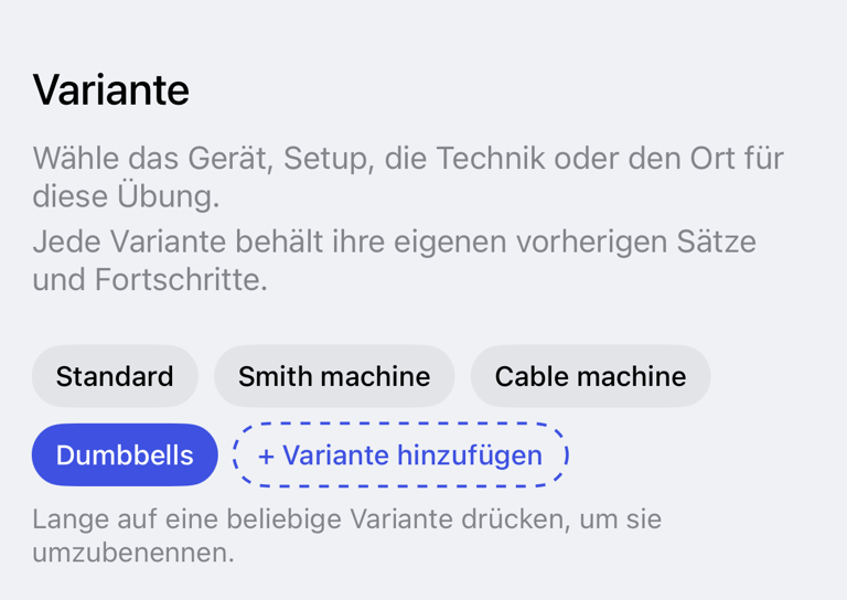 Ausgeblendete Varianten anzeigen