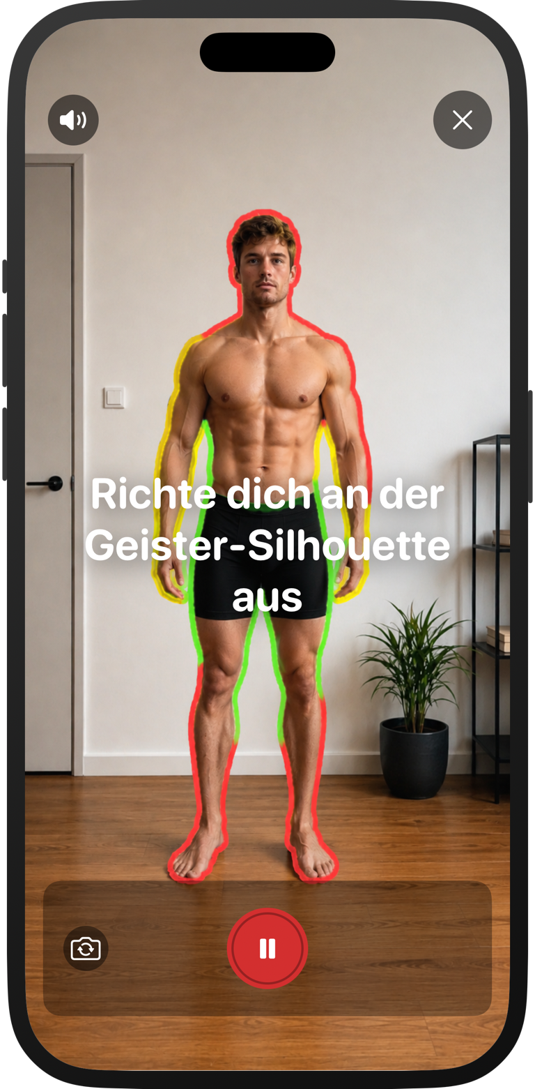 Nutze geführte Ausrichtung für einheitliche Fortschrittsfotos