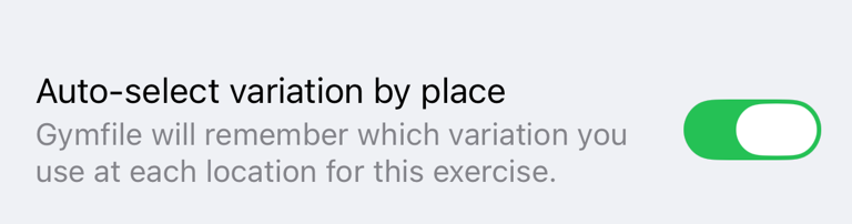 Auto-select variation by place