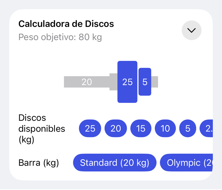 Calculadora de discos