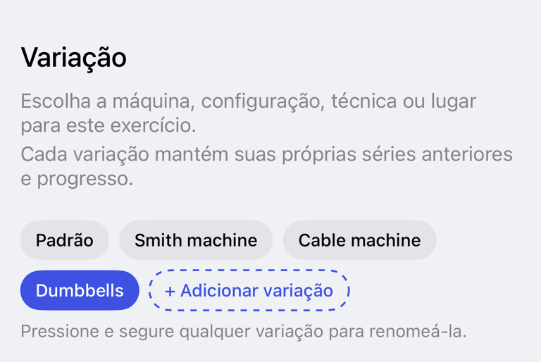 Mostrar variações ocultas