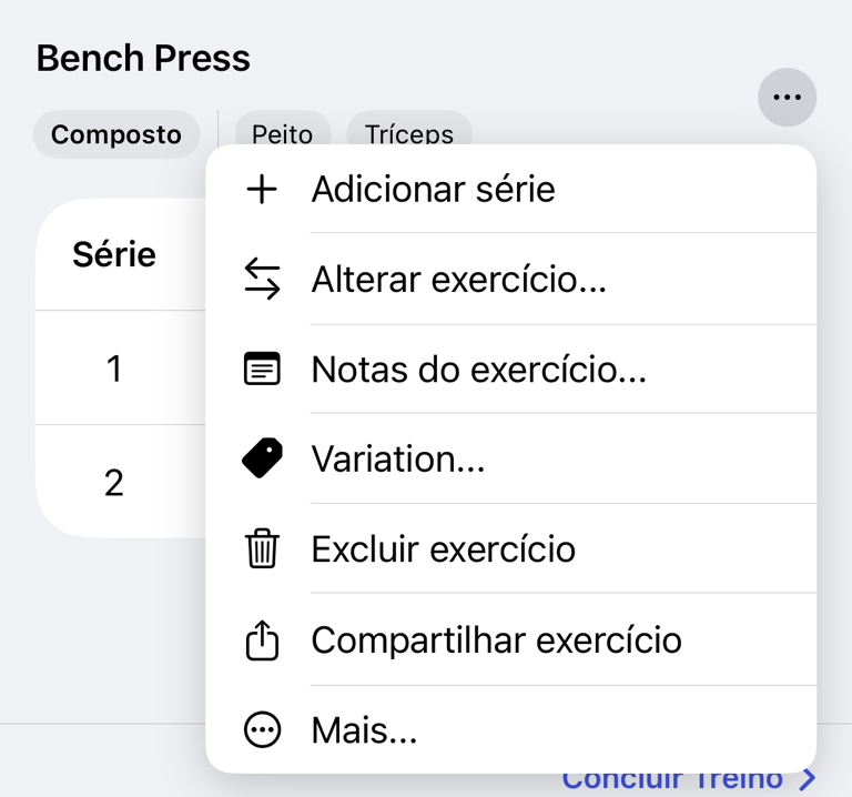 Menu Mais