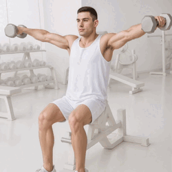 Sitzendes Kurzhantel-Seitheben