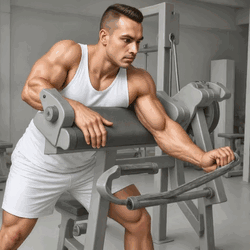 Single Arm Bicep Preacher Curl Machine